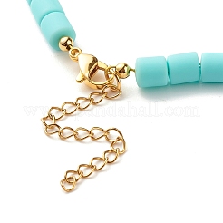 Collares hechos a mano de arcilla polimérica y hematites sintético&nbsp;NJEW-JN03788-04