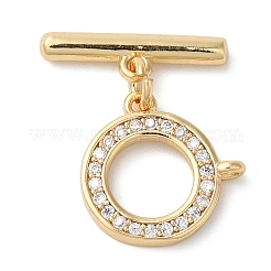 Fermagli a ginocchiera in zircone chiaro micro pavè di ottone&nbsp;KK-N254-67G