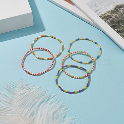 Bracelets extensibles de perles en verre&nbsp;BJEW-JB09095