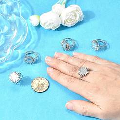 Accessori per anelli con polsino in acciaio inossidabile anti-ossidazione&nbsp;PW-WG67428-05