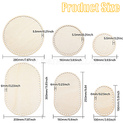 Bas de tricot en bois plats&nbsp;DIY-FG0005-02