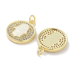 Messing micro pave klare zirkonia anhänger&nbsp;KK-L213-039G-02