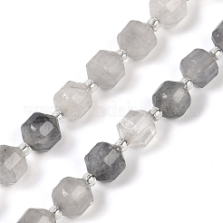 Chapelets de perle en quartz nuageux naturel&nbsp;G-O201B-115F