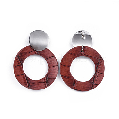 Pu cuir boucles d'oreilles pendantes&nbsp;EJEW-JE03294-02