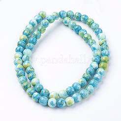 Granos de jade blanco océano sintético hebras&nbsp;G-B367-2