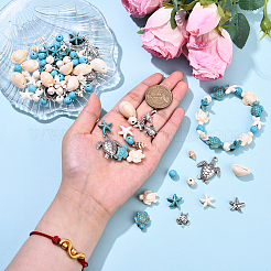 Kit fai da te per la creazione di gioielli a tema oceano&nbsp;DIY-YW0017-17