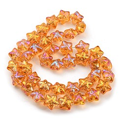 Fili di perle di vetro transprarent placcato arcobaleno completo&nbsp;EGLA-G037-07A-FR02