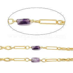 Catene di perline a colonna irregolare sfaccettate di ametista naturale&nbsp;CHC-H105-02G-04