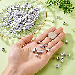 200 Stück 5 Stile plattierte Acrylperlen&nbsp;UNKW-TA0001-01