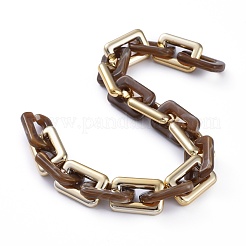 Catene a maglia boston in plastica ccb fatte a mano&nbsp;AJEW-JB00683-08