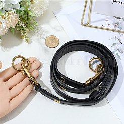 Sangles de sac réglables en similicuir noir&nbsp;PURS-GL0001-05G