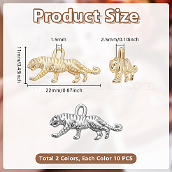 20 pz 2 colori pendenti in lega di stile tibetano&nbsp;TIBEP-GA0001-07
