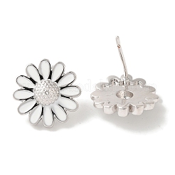 Boucles d'oreilles en laiton émaillé à placage en crémaillère&nbsp;EJEW-B062-22P
