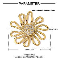 304 Edelstahl-Emaille-Anhänger&nbsp;STAS-OY006-36G