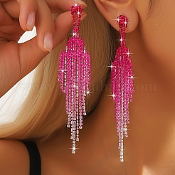 Laiton strass gland boucles d'oreille&nbsp;FS-WGD4A64-02