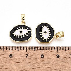Colgante micropavé cubic zirconia de latón&nbsp;KK-T070-68A