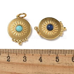 Ionenplattierung (IP) 304 Edelstahl mit Anhängern aus natürlichen und synthetischen Edelsteinen&nbsp;STAS-G351-26G