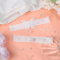 1 ensemble d'anneaux de jambe de jarretière en polyester papillon&nbsp;DIY-OC0013-43A