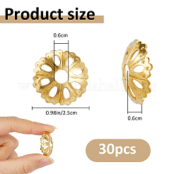 30 pcs laiton caps&nbsp;KK-FH0008-34G