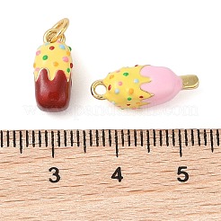 Pendentifs en laiton émaillé de placage de crémaillère&nbsp;KK-G507-01G