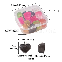 15pcs pendentifs en résine transparente&nbsp;RESI-YW0001-45