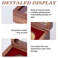 Scatole magnetiche per riporre medaglie in legno&nbsp;CON-WH0107-137
