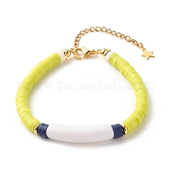 Handgefertigtes Heishi-Perlenarmband aus Fimo&nbsp;BJEW-JB07325
