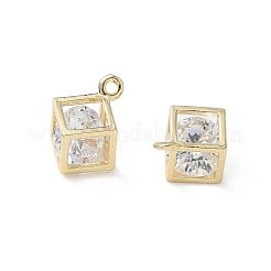 Pendentifs avec zircon cubiques à micro-pavés en laiton&nbsp;KK-A299-23G-01