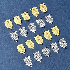 20 stücke 2 farben heilige oval geschnitzte jungfrau maria tibetischen stil legierung kronleuchter komponente Verbinder&nbsp;TIBE-FS0001-15