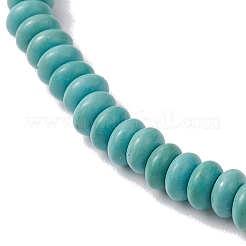 Stretch-Armbänder aus synthetischen türkisfarbenen Perlen für Frauen und Männer&nbsp;BJEW-JB11293-01