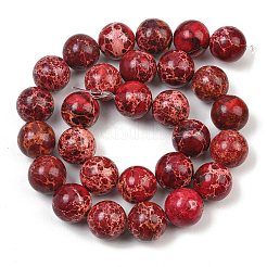 Colliers de perles de jaspe impérial naturel teinté&nbsp;GG-CBAF9E5-A01-14mm-D