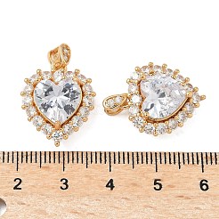 Pendentifs en laiton zircon cubique transparent&nbsp;KK-S531-27G