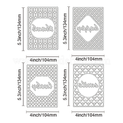 4pcs 4 Arten Kohlenstoffstahl Stanzschablonen&nbsp;DIY-DM0001-95