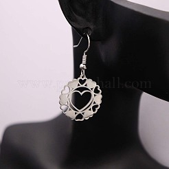 Pendientes colgantes de acero inoxidable 304 para mujer&nbsp;WGBEF1B-01