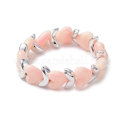 3 bracelet extensible en perles acryliques et CCB de 3 couleurs pour femmes&nbsp;BJEW-JB12165