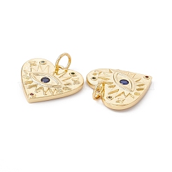 Colgantes de circonitas cúbicas de colores con micro pavé de latón chapado en rack&nbsp;ZIRC-C040-39G