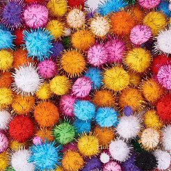 Handgemachte diy Garn pom pom pom pom Kugeln Puppe Handwerk&nbsp;AJEW-PH0016-21