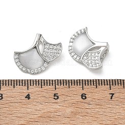 Pendenti in resina con micro pavé di zirconi cubici trasparenti in ottone&nbsp;CU-CBA5C42-10P