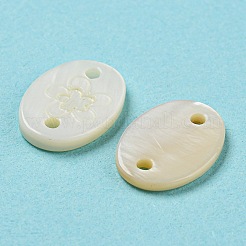 Ciondoli connettore conchiglia d'acqua dolce naturale&nbsp;SHEL-Q026-01