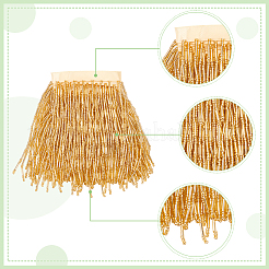 1 Yard Polyester-Spitzenbesatz mit Glasperlenquaste&nbsp;DIY-WR0003-84A