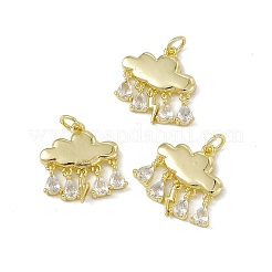 Cremagliera in ottone placcatura pendenti zirconi&nbsp;KK-C007-28G