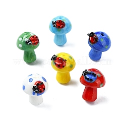 12pcs 6 Farben handgemachte Bunte Malerei-Perlen&nbsp;LAMP-CJ0002-29