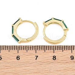 Créoles en laiton avec zircone cubique de micro pave&nbsp;KK-CBA8324-12G-02