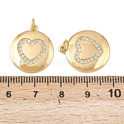 Pendentifs en laiton zircon cubique transparent&nbsp;KK-F919-40B-G
