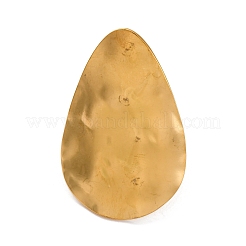 Anneaux de manchette ouverts en forme de larme en acier inoxydable 304 avec placage ionique (IP)&nbsp;RJEW-M047-09G