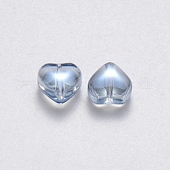 Perles de verre peintes par pulvérisation transparent&nbsp;GLAA-R211-02-D04