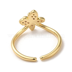 Anneaux de manchette ouverts en laiton plaqué micro pavé&nbsp;RJEW-M162-01G