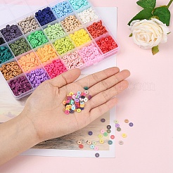 3600 Stück 24 Farben handgefertigte Polymer Clay Perlen&nbsp;CLAY-YW0001-11A