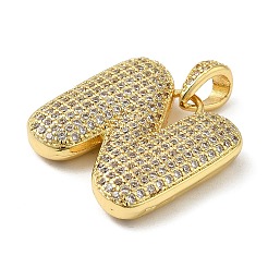 Pendentifs avec zircon cubiques à micro-pavés en laiton&nbsp;KK-E061-03G-14