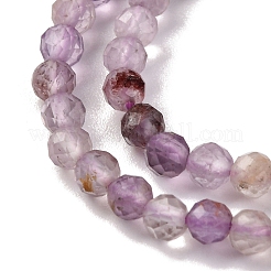 Fili di perline di quarzo lodolite viola naturale fantasma&nbsp;G-A235-A01-02